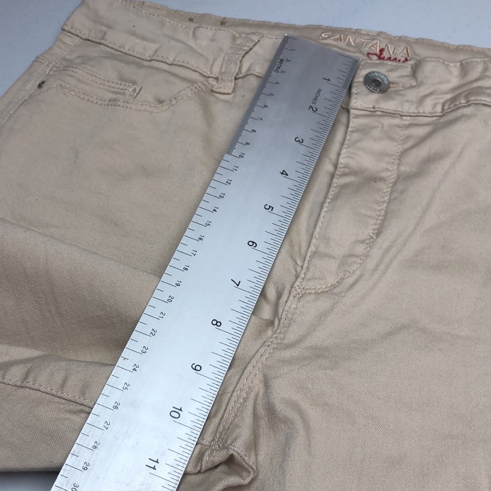 LIKE NEW SANTANA TAN HIGH-RISE CROP JEANS 14/32x25 ⭐️ - Picture 10 of 12